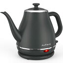 色:グレイ-156BJ 電気ケトル 1.0L ANFILANK ケトル 電気 湯沸かしケトル 1200W ステンレス製 (急速沸騰/空焚き防止/自動電源オフ) PSE認証済み カップ1杯約58秒 (グレー)