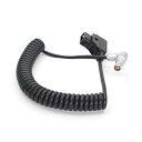 色:Coiled cable Eonvic回転可能な直角2ピンメスからDtapRED Komodo6Kシネマカメラ電源ケーブル (Coiled cable)