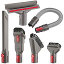 サイズ:6点 ダイソン アタッチメント Dyson V7 V8 V10 V11シリーズ対応 掃除機パーツ 延長ホース フトンツール 隙間ノズル ハードブラシ ミ...