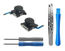色:2個 黒 ElecGear 2個ジョイコン交換用ジョイスティック、Switch Joy-conとSwitch Lite対応の左/右コントローラー修理パーツセンサー サムスティック、スイッチ修理部品ツール付き