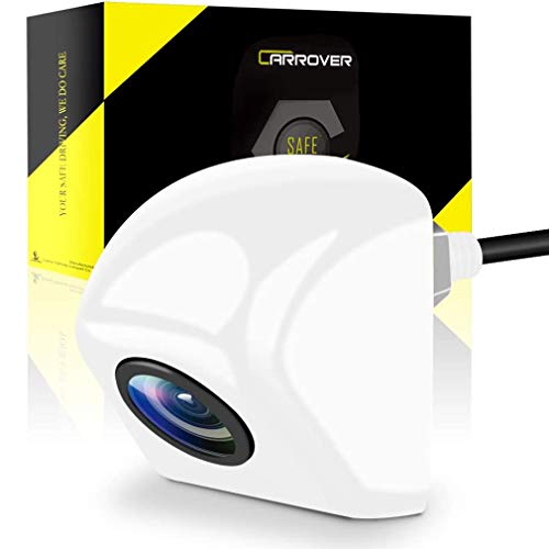 色：ホワイト白 CAR ROVER バックカメラ リアカメラ 12V 60万画素数 IP69の防水レベル ネジでナンバープレート取付車載カメラ 白
