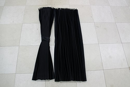 トラック カーテン センターカーテン 大型中型兼用 プリーツ 巾120*x丈100* 2枚入り トラックの運転席と寝台との間仕切り カーテンです.黒 乗用車にも使えます 安心の日本製 1級遮光 日よけ