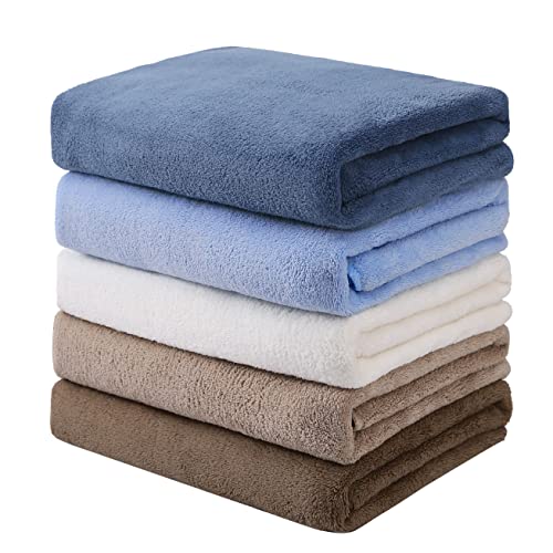 色：C-(5色) サイズ：5枚組/バスタオル Oseamaid バスタオル 大判 5色5 枚セット マイクロファイバー ..