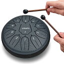 色:ネイビーブルー スリットドラム スチールタングドラム LEKATO 金属ドラム 11音 6インチ 打楽器 マレット 収納バッグ付き 瞑想 ヨガ 禅 (ネイビ...