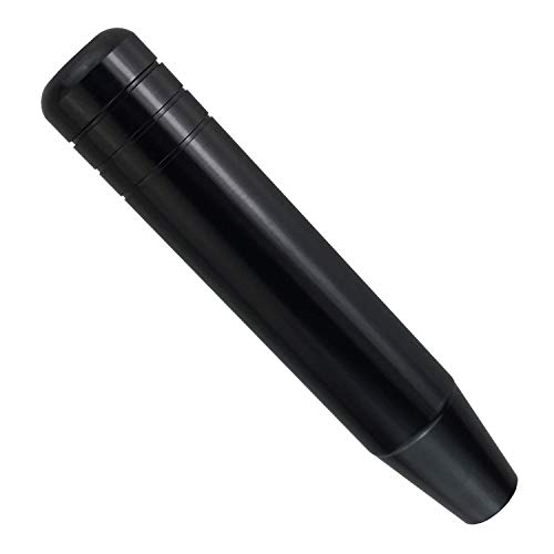 色：Black Abfer ギア スティック レバー シフター ノブ車用 シフトノブ ロングアルミシフトノ (Black)