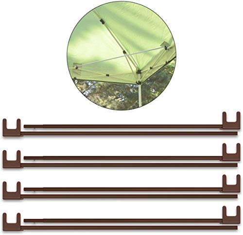 色：ブラウン サイズ：2.5m用 FIELDOOR タープテント スチール/アルミ共用 サイドフレーム補強パーツ 4..