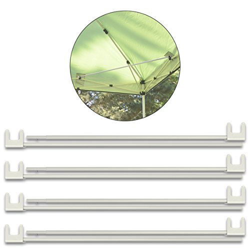 色：ホワイト サイズ：2.5m用 FIELDOOR タープテント スチール/アルミ共用 サイドフレーム補強パーツ 4..