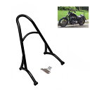 Baohatsu オートバイ リア バックレスト ショートシーシーバー 振れ止め スポーツスター XL883 / XL1200 / 48 2004-2016モデル適用 スチールメタル ブラック
