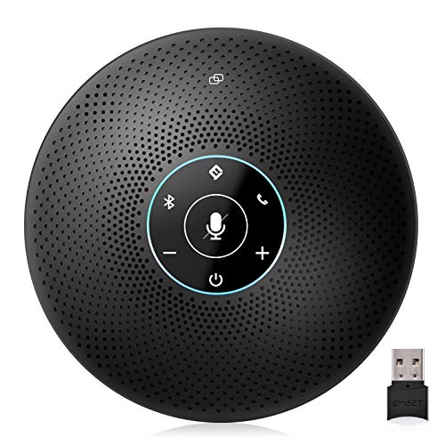 EMEET M2 Maxスピーカーフォン マイクスピーカー USB/Bluetooth/Dongle対応 在宅勤務用 最大15人まで対応 360*全方向集音 エコー・ノイズのキャンセリング LED指示 音声自動追尾 オンライン会議 テレワ