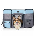 petsfit 折りたたみサークル 八角形 プレイサークル 犬猫兼用 分娩室 メッシュ 屋根付き 屋内 屋外 収納バッグ付き S/M/L ピンク/ブラウン/ブルー 選択可能