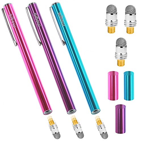 色:ピンク+ライトブルー+パープル aibow タッチペン スタイラスペン iPad iPhone スマホ Android タブレット Switch 対応 3本...