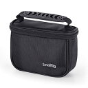 SMALLRIG カメラケース カメラ収納バッグ軽量 一眼レフ カメラバッグ 通気性メッシュ付き ナイロンハンドバッグ収納ボックス ダブルジップ ブラック - ...
