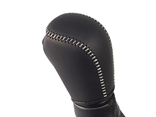 色：黒x黒x銀白 トリコローレ スイフト(ZC72S) イグニス(FF21S) バレーノ(WB32S/42S) エスクード(YD21S) DIYシフトノブ本革巻き替えキット [1BK3S38]