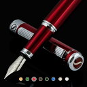 色:赤 サイズ:細字 Scriveiner 最高級 プレミアム 万年筆 (赤) 魅力的な美しさ クローム仕上げ Schmidt ペン先 細) 男性にも女性にも最...