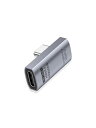 色:Gray*1/真ん中向き USB4変換アダプター,CableCreation L型設計 Type-Cオスメス変換アダプタ USB-Cアダプター USB-C - USB-C変換コネクタ 右&左90度角度 USB 4 (オス) to (メス)延長アダプタ (3A/10G) iPhone 1(2)