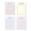 色:スケッチ プランニング モノライク スケッチ プランニング メモパッド セット 4つの構成 Sketch Planning Memo pad SET - 相異なるデザイン,デザイン一個につき100枚, 感性メモ、デイリーメモ