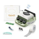 色:グリーン MakeID Q1ラベルプリンター 300dpi Bluetooth対応 スマホ接続 レトロで可愛いデザイン 無墨熱敏印刷 Cキー&Dキー簡単印刷...