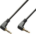 色:ブラック サイズ:5m φ3.5mm ステレオミニプラグケーブル 5m(L型-L型 オス-オス) オーディオケーブル 5m VM-4078