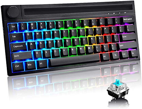 色:ブラック―青軸 メカニカル ゲーミングキーボード有線/無線ブルートゥース 62キー 青軸/ピンク軸 19RGBライト スイッチ対応 色:ブラック―青軸 メカニカル ゲーミングキーボード有線/無線ブルートゥース 62キー 青軸/ピンク軸 19RGBライト スイッチ対応