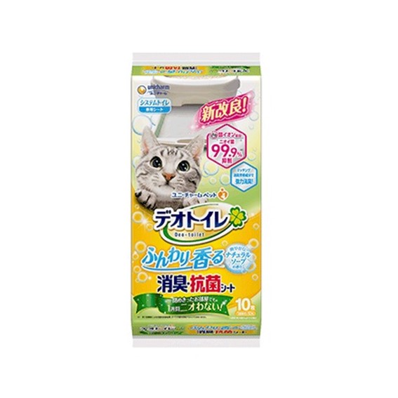 ●1週間分の尿をしっかり吸収し、抗菌剤がニオイを強力に抑えます。 ※愛猫1頭(体重8kgまで)の場合。ウンチをした場合は早く取り除いてください。 ●銀イオン配合。ニオイ菌99.9％抑制 ※第三者機関による消臭・抗菌シートの抗菌性試験結果。すべての菌を抑制するわけではありません。 ●マッチング消臭芳香成分で強力消臭 ●シート表面が白いので、オシッコの色がわかりやすく、チェックしやすい。 ●商品サイズ：約430mm×約290mm