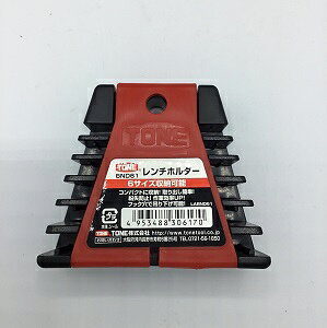 乐天商城 - TONE レンチホルダー BND−61 収納本数6丁 トネ 壁面取付可 落下防止カバー付 作業工具 手工具 レンチ