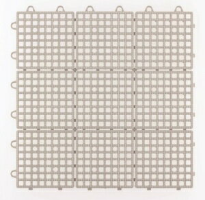 ワタナベ工業 システムスクェア SQ-302 グレー 30×30cm 水はけ抜群 つなげる床材 インテリア・寝具 床..
