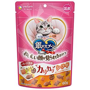 ユニ・チャームペット 銀のスプーン おいしい顔が見られるおやつ【カリカリ シーフ...
