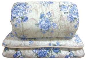 ＼エントリーでポイント10倍！／国産 羊毛混組布団 ブルー