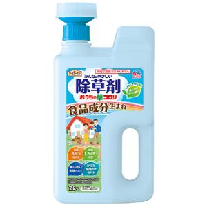 &nbsp; 【生産国】日本 【成分】ペラルゴン酸：2.5％　水、界面活性剤等：97.5％ 【効果持続期間】1.5ヵ月間（200ml/散布。使用環境により異なります。） 【性状】淡黄色水溶性液体 【使用方法】枯らしたい雑草の茎葉に直接散布する。 【雑草の種類】一年生および多年生雑草、コケ類 【使用時期】雑草生育期（草丈30cm以下） 【使用量】50〜200ml/ 【使用の目安】1に約5秒 ※約125ml散布 【使用場所】お庭まわり、おうちまわり、駐車場、お墓まわり &nbsp; ※こちらの除草剤は農薬として使用することができません。そのため農作物や樹木・芝・花き等の植物栽培・管理には使用できません※ 仕様前にラベルをよく読み、用法を守ってお使いください。 【安全使用上の注意】・使用前に必ず製品表示をよく読み、十分理解した上で使用してください。・定められた使用方法を守ってください。・体調の優れないときは、散布しないでください。・皮膚、飲食物、食器、子供のおもちゃ、観賞魚・小鳥などのペット類、飼料に薬剤がかからないようにしてください。・アレルギーやかぶれなどを起こしやすい体質の人、喘息の症状のある人は、薬剤を吸い込んだり、触れたりしないようにしてください。・誤飲などのないように注意してください。・眼に入らないように注意してください。眼に入った場合は直ちに水洗し、異常のある場合は眼科医の診療を受けてください。・万一身体に異常が起きた場合は、医師に相談してください。・散布中は喫煙、飲食等はしないでください。・変色、シミの原因となる恐れがあるので、自動車、門扉、シャッター、その他の塗装面や大理石等にはかからないように注意してください。・庭石、墓石にかかった場合は水でよく洗い流してください。・本剤の容器に他の液を入れて使用しないでください。【効果・薬害等の注意】・本剤は有用植物も枯らします。・本剤は芝生、菜園、花壇、植木周りには使用できません。・本剤は農作物および樹木等有用植物の付近、植栽地に流入または飛散するおそれがある場所等では使用しないでください。・本剤を散布した場所やその付近では、有用植物の植付けはしないでください。・本剤の飛散あるいは流出によって、農作物および樹木等の有用植物に薬害が生じることのないよう十分注意して散布してください。・散布状況、気象条件（秋〜春の低温時、散布後すぐに雨が降るなど）によっては、効果にむらが生じる場合があります。・雑草の中には枯れにくい種類もあります。 ▼除草剤特集はこちら