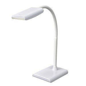乐天商城 - オーム電機 LEDデスクランプ ホワイト DS-LS16P-W LED 照明 ライト 省エネ 電化製品 照明器具