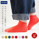 靴下 ギザコットン スニーカーソックス 日本製 23-25cm くるぶし丈 レディース ショート丈 and? ( アンデ ) 113300 | 無地 レッド グ...