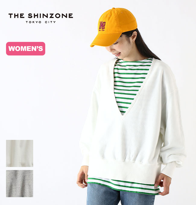 ザ シンゾーン VネックスウェットPO THE SHINZONE V-NECK SWEAT PULLOVER レディース ウィメンズ 21SMSCU13 トップス Tシャツ 長袖 カットソー キャンプ アウトドア