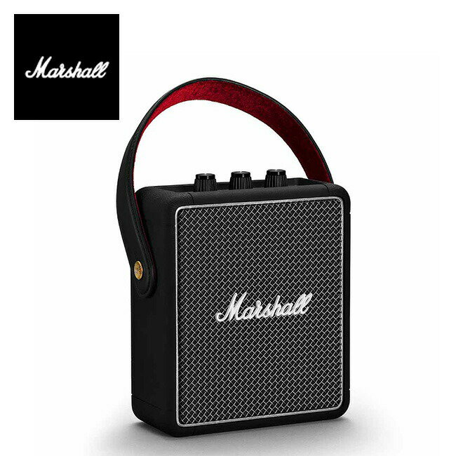 楽天サンデーマウンテン Select Dealsマーシャル ストックウェル2ワイヤレススピーカー ブラック&ブラス Marshall STOCKWELL2 Black and Brass 小型 ステレオ 調節 キャンプ アウトドア 【正規品】