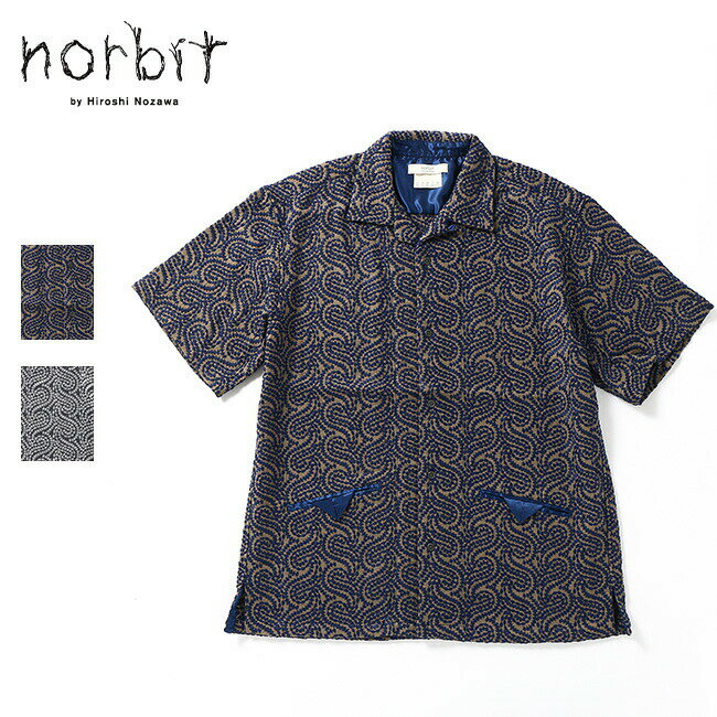 【SALE】ノービット ガーゼEMBシャツ norbit HNSH-039 トップス ガーゼシャツ デザインシャツ キャンプ アウトドア 【正規品】