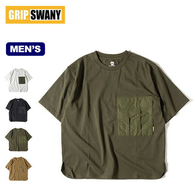 グリップスワニー アウトドア トップス メンズ グリップスワニー ギアポケットTシャツ4.0 GRIP SWANY GEAR POCKET T SHIRT 4.0 メンズ GSC-55 Tシャツ トップス 半袖 キャンプ アウトドア フェス 【正規品】