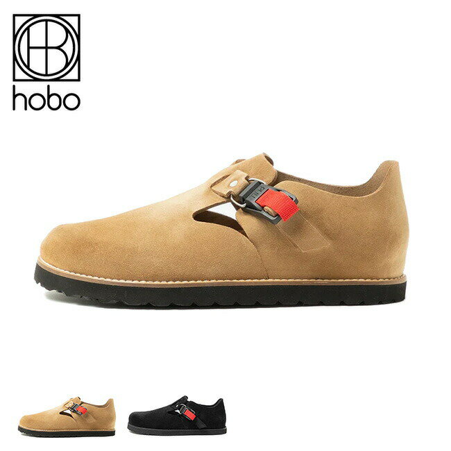 【SALE 30%OFF】ホーボー スリップオンシューズ フィドロックバックル カウレザー メンズ hobo SLIP ON SHOES FIDLOCK&reg; BUCKLE COW SUEDE MEN'S HB-F4001 靴 スリッポン 牛皮 アウトドア キャンプ