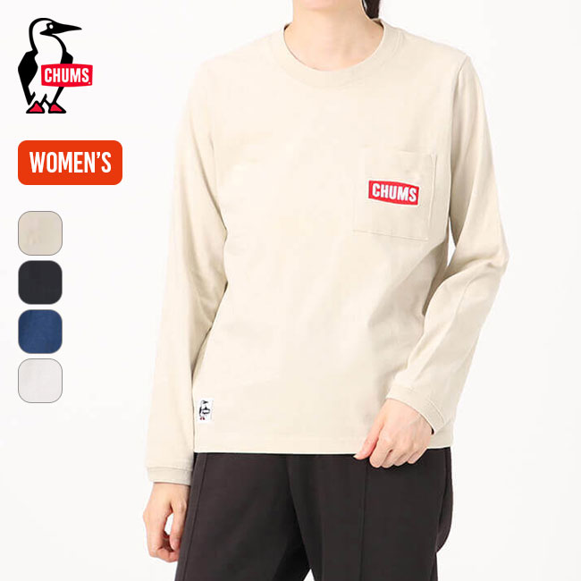 ॹ ॹݥåȥ֥åL/S T CHUMS CHUMS Logo Pocket Brushed L/S T-Shi...