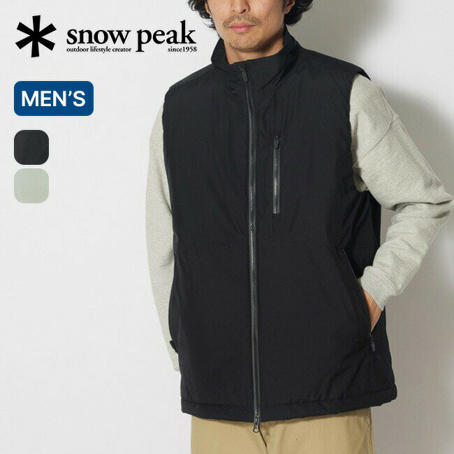 スノーピーク ゴアウィンドストッパーウォームベスト snow peak apparel GORE WINDSTOPPER Warm Vest メンズ JK-23AU004 ベスト チョッキ 羽織り 重ね着 レイヤード アパレル キャンプ アウトドア