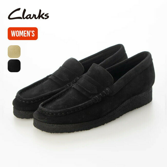 【SALE 30%OFF】クラークス ワラビーローファーClarks Wallabee Loafer レディース 靴 シューズ モカシン ローヒール フェス アウトドア