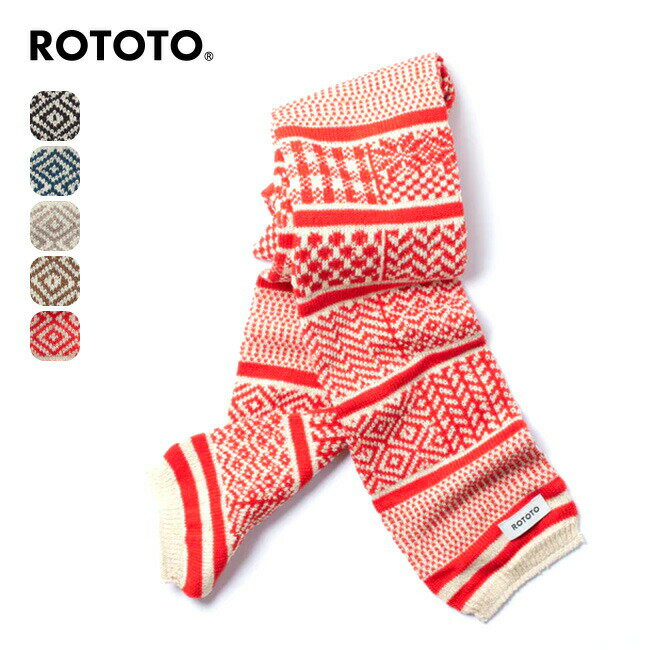 ロトト ロトトソックストール[マルチジャガード] ROTOTO SOCKSTOLE ”MULTI JACQUARD” R5056 マフラー ニット おしゃれ アウトドア キャンプ 【正規品】