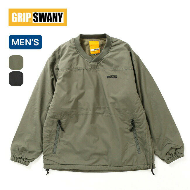 グリップスワニー アウトドア トップス メンズ グリップスワニー ポーラテックフリースライニングシャツ GRIP SWANY POLARTEC FLEECE LINING SHIRT メンズ GSJ-82 プルオーバー トップス 長袖 ロングスリーブ キャンプ アウトドア 【正規品】