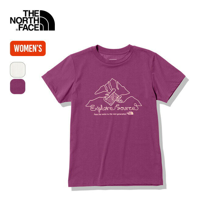 【SALE 20%OFF】ノースフェイス S/SエクスプロールソースマウンテンTee THE NORTH FACE S/S Explore Source Mountain Tee レディース NTW32393 Tシャツ 半袖 ショートスリーブ トップス キャンプ アウトドア