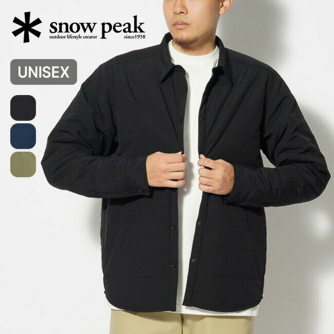 スノーピーク フレキシブルインサレーテッドシャツ snow peak apparel Flexible Insulated Shirt メンズ レディース ユニセックス SW-24SU003 アウター トップス 中綿 インサレーションジャケット 保温 防寒 ジャケット アパレル キャンプ アウトドア 