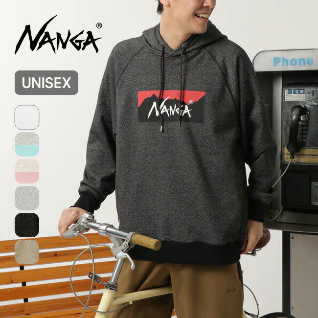 ナンガ エコハイブリッドボックスロゴスウェットフーディ NANGA ECO HYBRID BOX LOGO SWEAT HOODIE メンズ レディース ユニセックス NW2311-1F202 スエット トレーナー アウター トップス ジャケット フード フーディ おしゃれ キャンプ アウトドア 