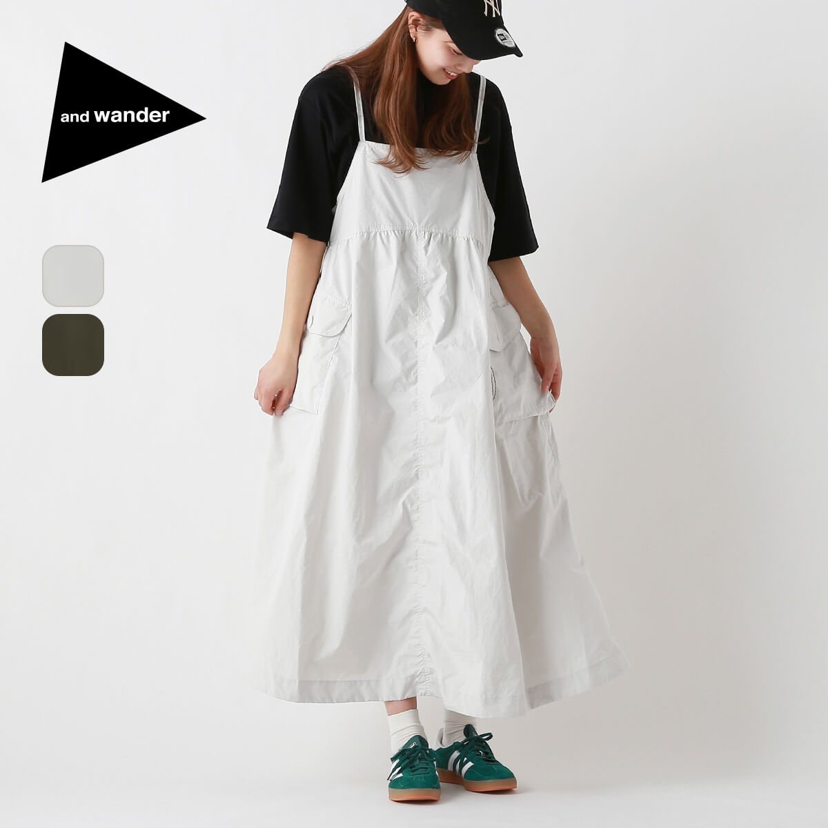 楽天サンデーマウンテン Select Dealsアンドワンダー オーバーサイズカーゴドレス and wander oversized cargo dress ウィメンズ レディース 5744183172 ワンピース キャミソール ジャンパースカート スカート キャンプ アウトドア フェス 【正規品】