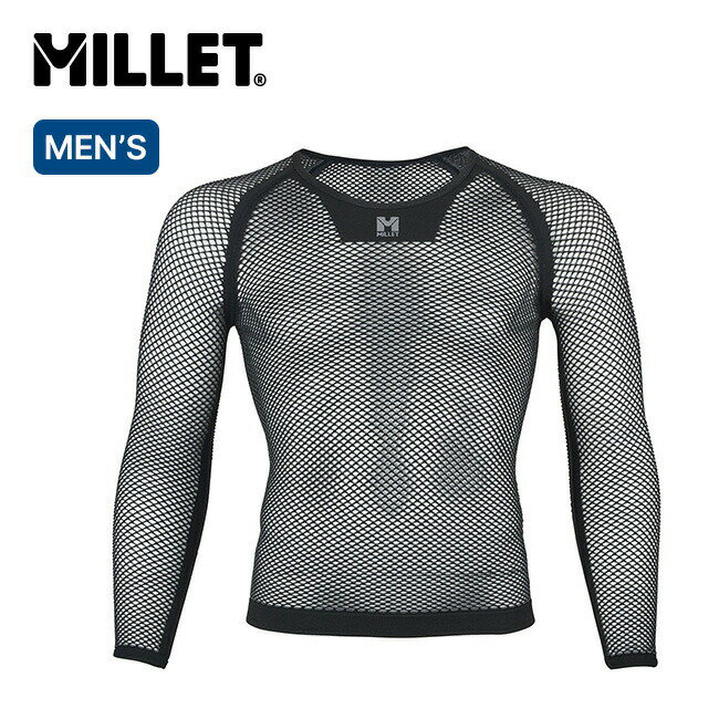 ミレー ドライナミックメッシュ3/4スリーブクルー メンズ Millet DRYNAMIC MESH 3/4 SLEEVE CREW Men's MIV01356 アンダーウェア 速乾 疎水性 七分丈 アウトドア キャンプ フェス 【正規品】