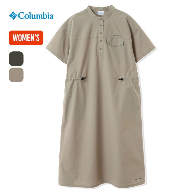 コロンビア リヴァナパークショートスリーブドレス【ウィメンズ】 Columbia W Rivanna Park Short Sleeve Dress レディース PL0223 ワンピース イージードレス ロングドレス アウトドア フェス キャンプ 【正規品】