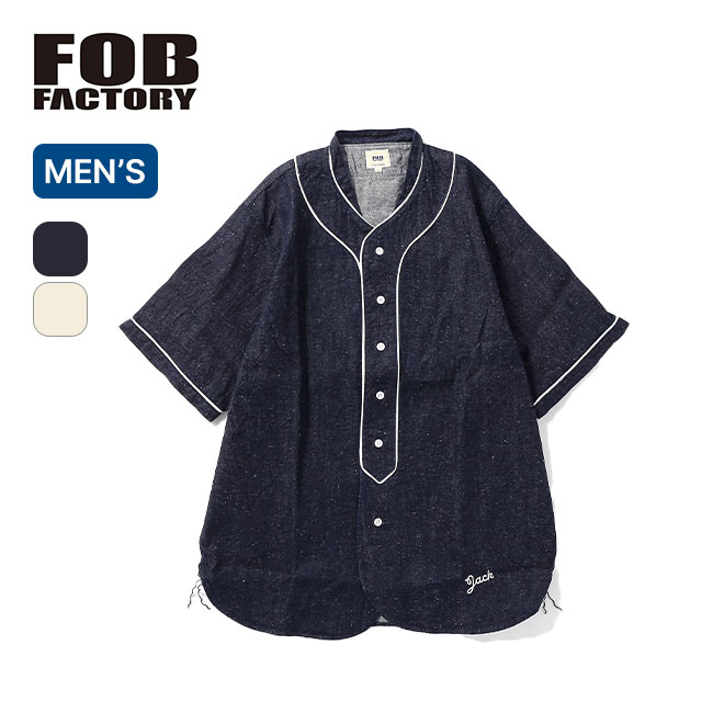 エフオービーファクトリー ベースボールシャツ FOB FACTORY BASEBALL SHIRT メンズ F3490 半袖 Tシャツ トップス カジュアル おしゃれ キャンプ アウトドア 