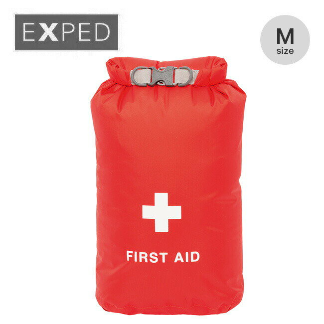 救急箱用のロールトップクロージャー付きの防水、防塵バッグ。 標準のスタッフバッグと同じ高品質の素材と機能で作られています。 内部の白いコーティングは明るく、救急用品を見つけやすくします。 【 SPEC ／製品仕様 】■ブランド名：EXPED ■商品名：フォールドドライバッグ ファーストエイド M ■商品型番：397457 ■カラー：ー ■サイズ：30 × 16 × 12cm ■素材：70D タフタナイロン、PUコーティング、シームテープ ■重量：120g ■生産国：—■広告文責：株式会社カンパネラ※PCモニター環境により画像の色合いが若干異なる場合がございます。ご了承ください。※当店では、正規のルートから仕入れをおこなった商品を取り扱っております。