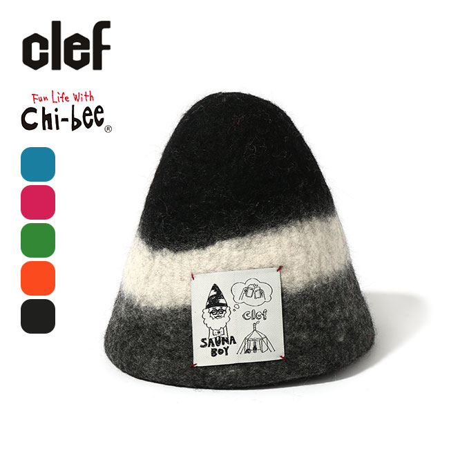 クレ×チービー サウナハット Clef×Chi-bee SAUNA HAT SN002 帽子 トラベル 旅行 キャンプ アウトドア フェス 【正規品】